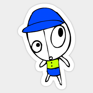 Boy Astounded Sticker